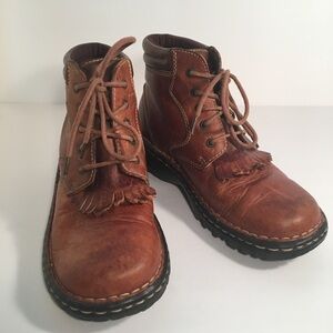 Double H Lacer Brown Leather Ankle Boots